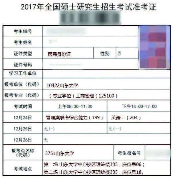 研究生初試準(zhǔn)考證里的數(shù)字都有哪些秘密？